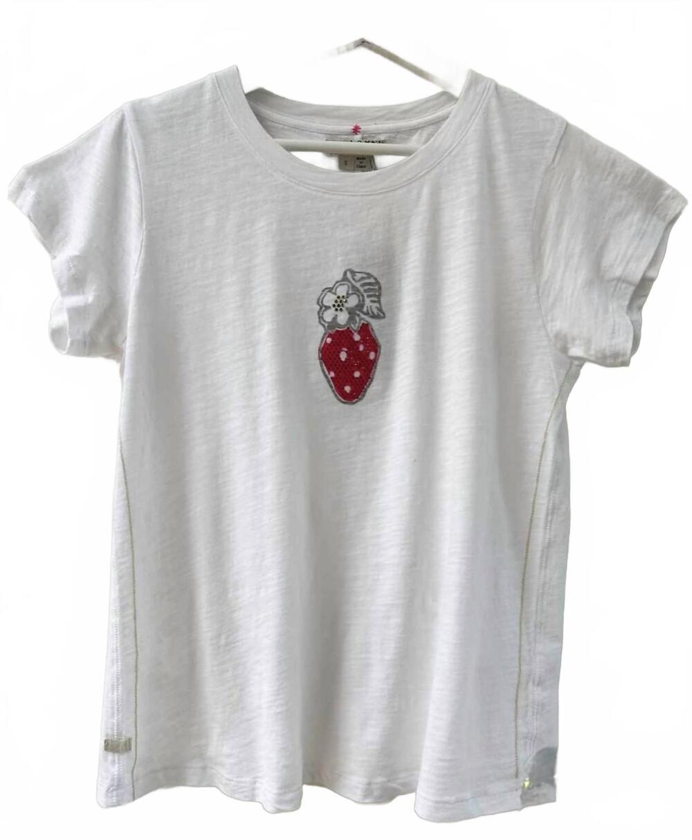 NEW LABEL+THREAD women's graphic ava tee in strawberry